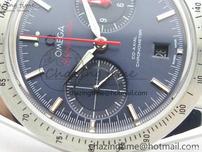 0210 Speedmaster ’57 Co-Axial OMF 1:1 Best Edition Blue Dial White Markers On SS Bracelet A Sustainable 8145